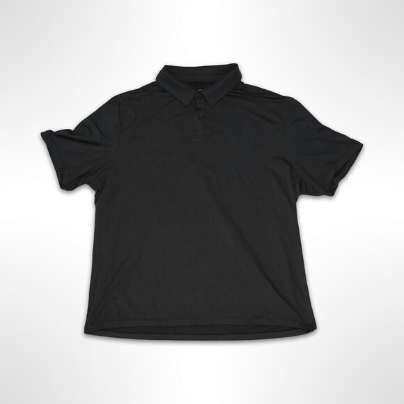 Zella Men's XL Black Micro Stripe Performance Polo Shirt - Picture 2 of 6